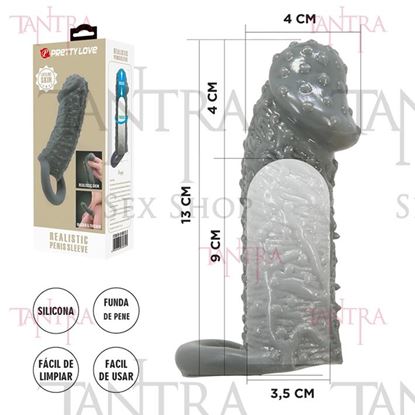 Funda para pene realistica de 13 cm de largo